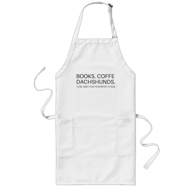 Tablier Long Apron Cuisine Chef livre café café café tasse (Devant)
