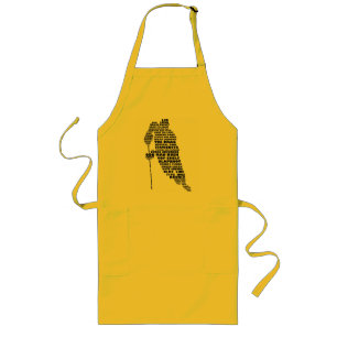 Tablier Long Apron de typographie du joueur de hockey
