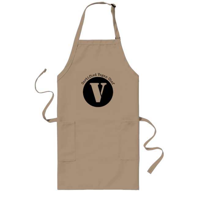 Tablier Long Apron du chef végétalien certifié (Devant)