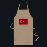 Tablier Long Apron du Drapeau turc<br><div class="desc">Le drapeau de la Turquie sur les produits personnalisables. Montrez votre fierté turque en achetant une.</div>
