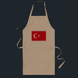 Tablier Long Apron du Drapeau turc<br><div class="desc">Le drapeau de la Turquie sur les produits personnalisables. Montrez votre fierté turque en achetant une.</div>
