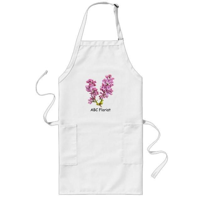 Tablier Long Apron - Fleurs Lilac (Devant)