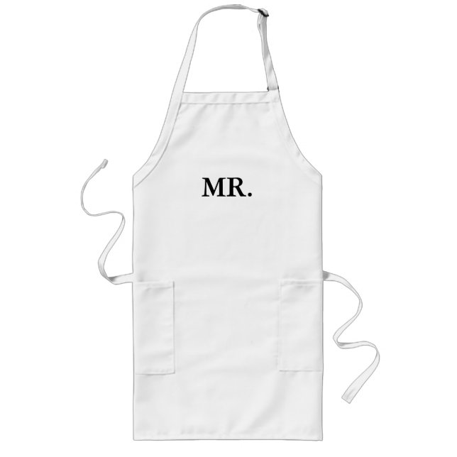 TABLIER LONG APRON-MR ET MME. BRIDE ET GROUPE (Devant)