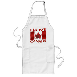 Tablier Long Apron Souvenir Canada I Love Canada Souvenir Apron