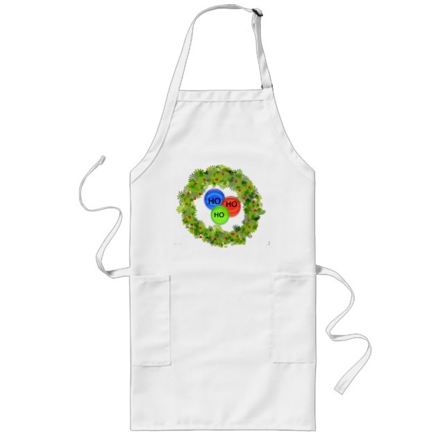 Tablier Long Apron - Wreath Ho Ho Ho Ho (Devant)