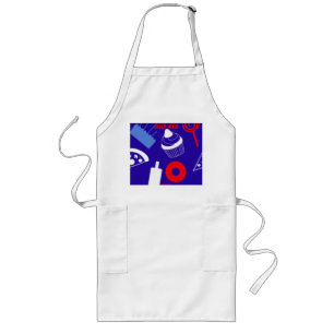 TABLIER LONG APRONS BBQ ET CUISINE PATRIOTIQUES - 4 JUILLET CAD