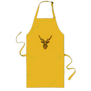 Tablier Long Aquarelle colorée Deer Head Art