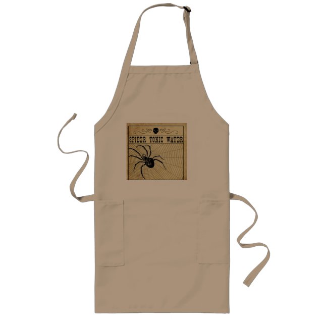 Tablier Long Araignée Tonique Apron d'Halloween (Devant)