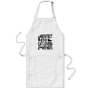 Tablier Long Architecte Amoureux des chats