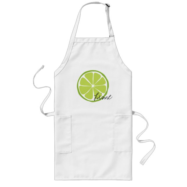 Tablier Long Arpon de citron vert d'été (Devant)