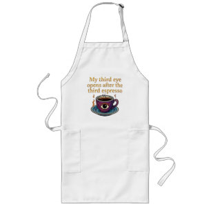 Tablier Long Art de café mystique moderne Ma collection du troi