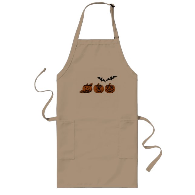 Tablier Long Automne/Halloween/citrouille (Devant)