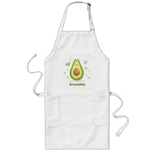 Tablier Long Avocato Apron, Amusant Avocado Cat Apron, Amoureux