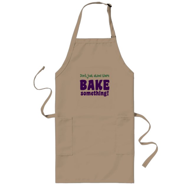 Tablier Long "BAKE something!" Apron (Devant)
