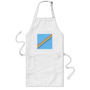 Tablier Long Bandes arc-en-ciel diagonales