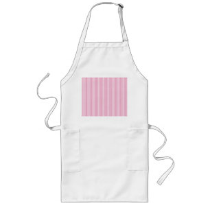 Tablier Long Bandes de bonbons rose pâle