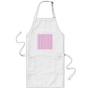 Tablier Long Bandes de bonbons roses et blanches
