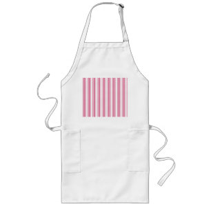 Tablier Long Bandes de bonbons roses et blanches