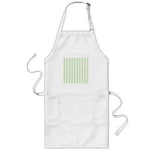 Tablier Long Bandes de bonbons vert pâle et blanc