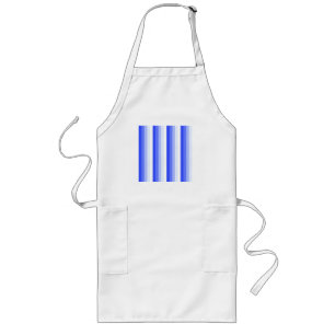 Tablier Long Bandes d'ombre bleu royal