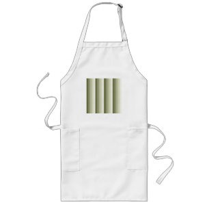 Tablier Long Bandes d'ombre vert olive