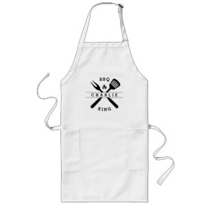 Tablier Long BBQ King   Cadeau de Fête des pères   Nom personna