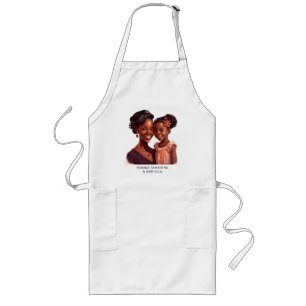 Tablier Long Belle maman et fille noire (19)
