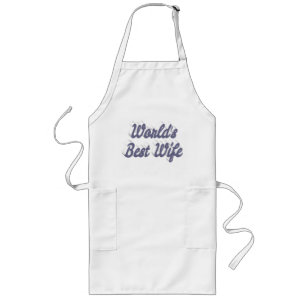 Tablier Long Best Wife gray text