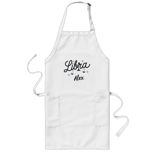 Tablier Long Bibliothèque personnalisée Zodiac Sign Art (Devant)