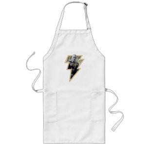 Tablier Long Black Adam Grey et Gold Lightning Graphic