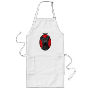 Tablier Long Black Briard Painting Apron