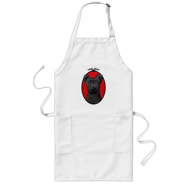 Tablier Long Black Briard Painting Apron (Devant)