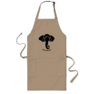 Tablier Long Black Elephant Family Home Adresse Républicaine