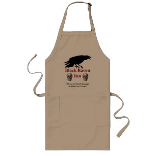 Tablier Long Black Raven Inn Apron