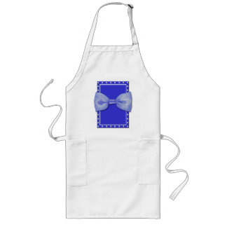 Tablier Long Blue Bowtie Apron