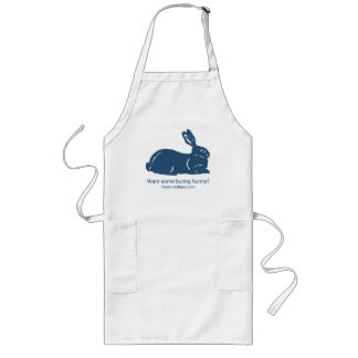 Tablier Long Blue Rabbit Apron - Vous voulez du lapin, chéri ?