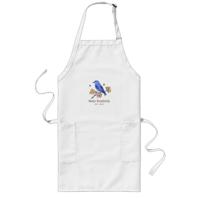 Tablier Long Bonjour Bluebirds Apron (Devant)