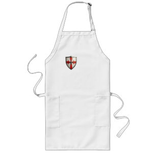 Tablier Long bouclier de croiseur avec patte de croix rouge