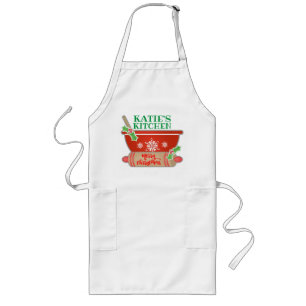 Tablier Long Boulangers faits sur commande de Noël faisant le