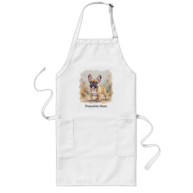 Tablier Long Bouledogue Français Brun Fauve Mignon Chien French (Devant)
