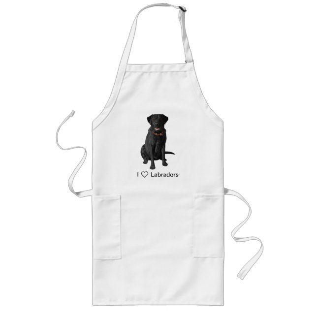 Tablier Long Cadeau Amoureux des chiens de Black Labrador Retri (Devant)