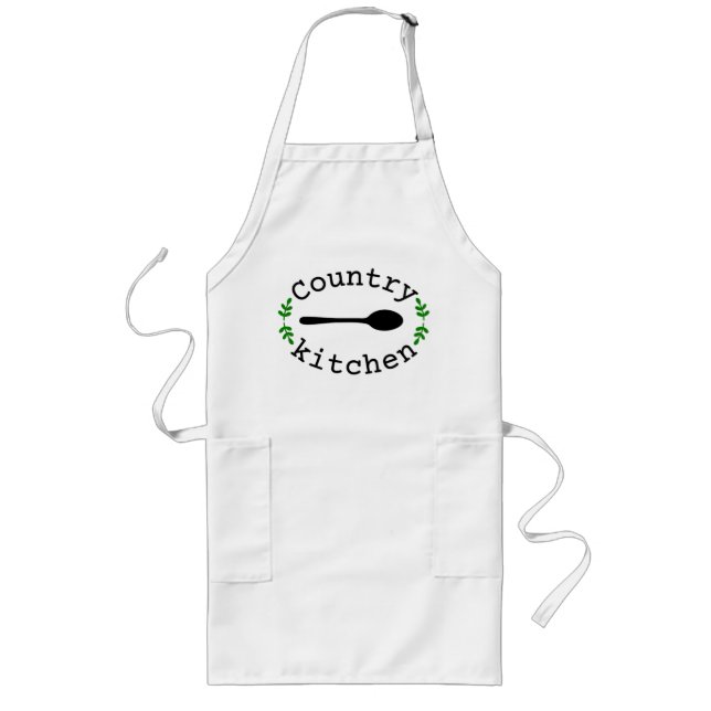 Tablier Long Cadeau de cuisinier maison de cuisine de campagne (Devant)