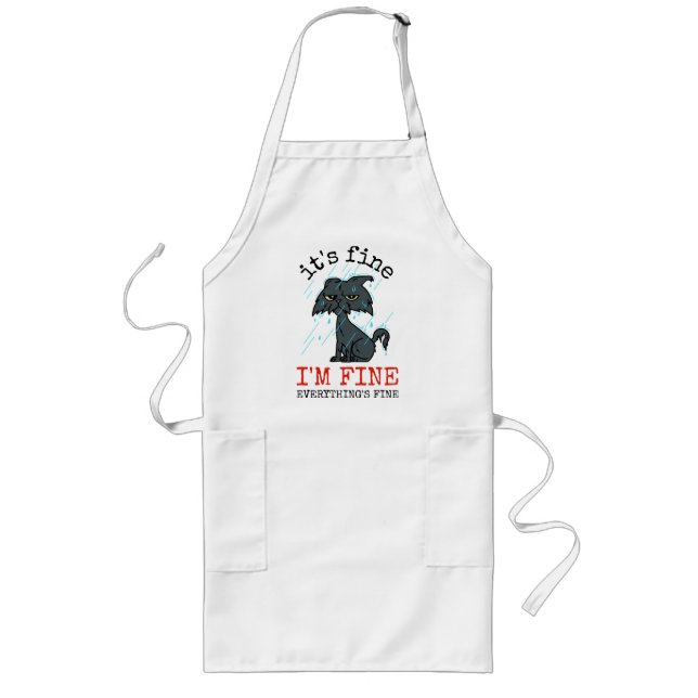 Tablier Long Cadeau de la fête des pères pour papa de chat (Devant)