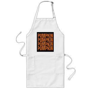 TABLIER LONG CADEAU DE TYPOGRAPHIE DE CITROUILLE