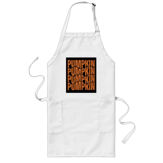 TABLIER LONG CADEAU DE TYPOGRAPHIE DE CITROUILLE (Devant)