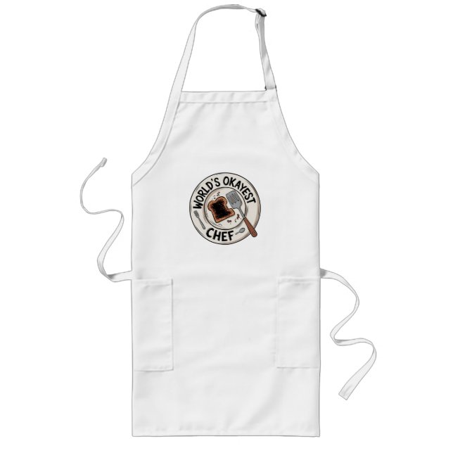 Tablier Long Cadeau drôle pour les cuisiniers : design du meill (Devant)