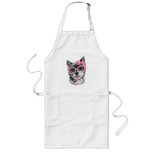 Tablier Long Cadeau Yorkshire Terrier pour les amoureux des chi (Devant)