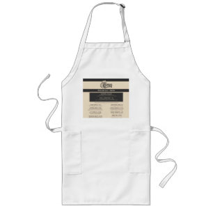 Tablier Long Café Kanela's Menu Apron
