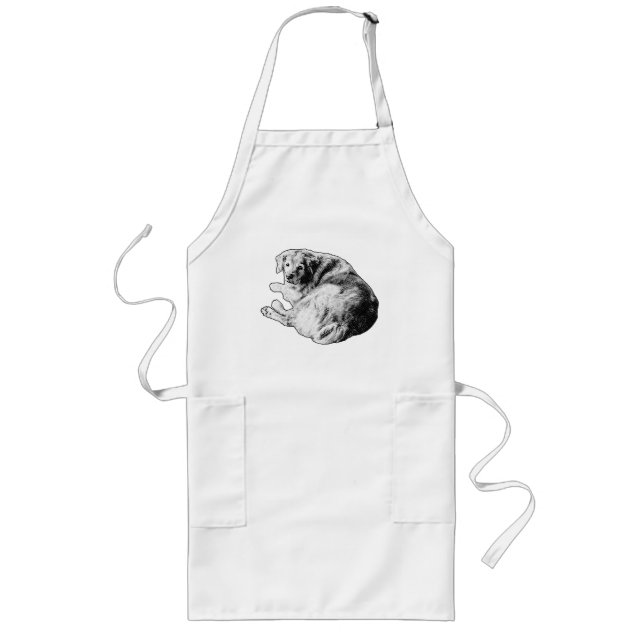 Tablier Long Calme de la cuisine, ami recroquevillé (Devant)