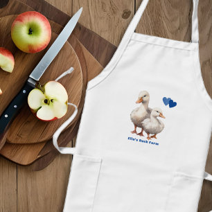 Tablier Long Canards Farm Kitchen Bib Apron
